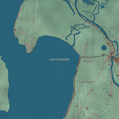 Terrain and local geography detail from the Swanton, Vermont map