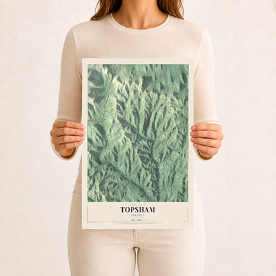 Topsham, Vermont map print - 12 x 18 archival matte print