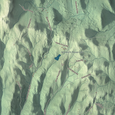 Terrain and local geography detail from the Topsham, Vermont map