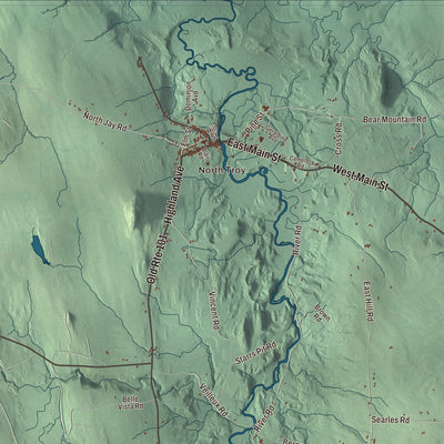 Street and neighborhood detail from the Troy, Vermont map
