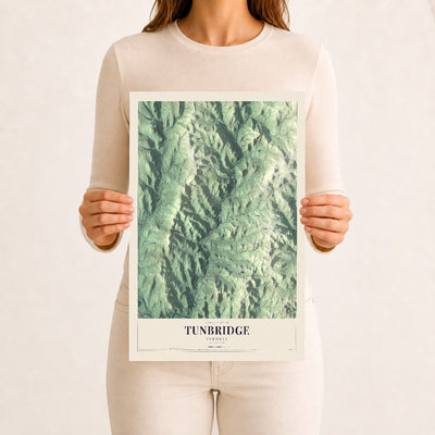 Tunbridge, Vermont map print - 12 x 18 archival matte print