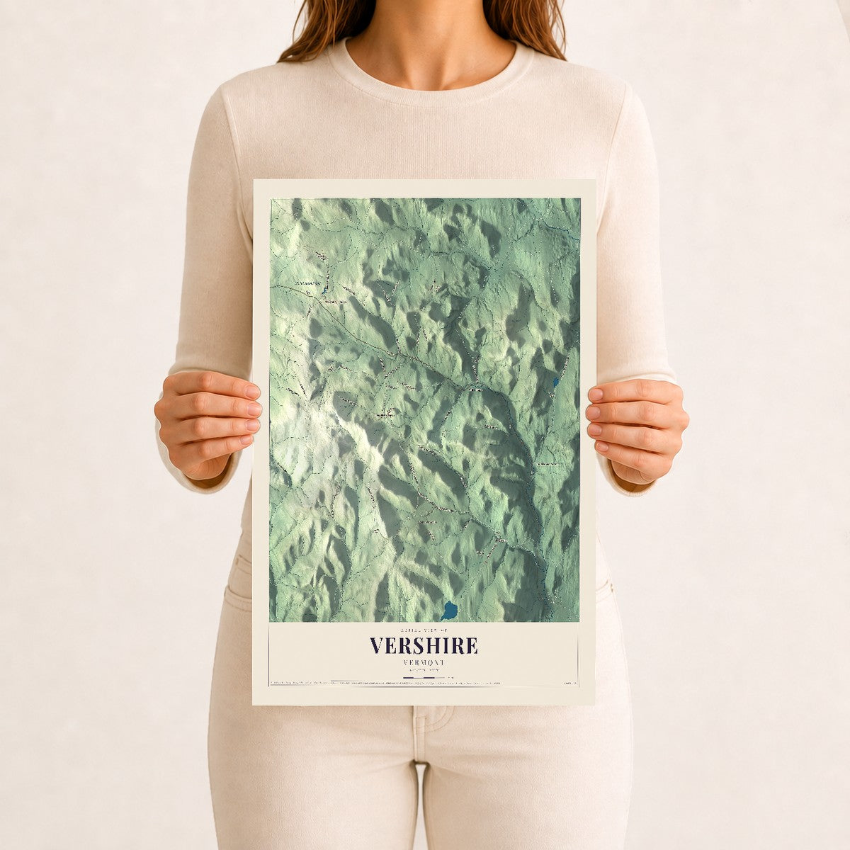 Vershire, Vermont map print - 12 x 18 archival matte print