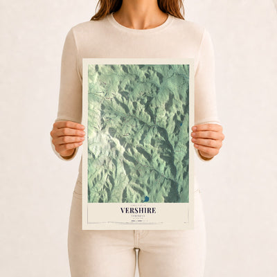 Vershire, Vermont map print - 12 x 18 archival matte print