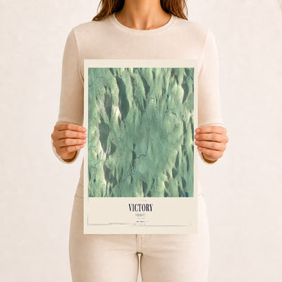 Victory, Vermont map print - 12 x 18 archival matte print