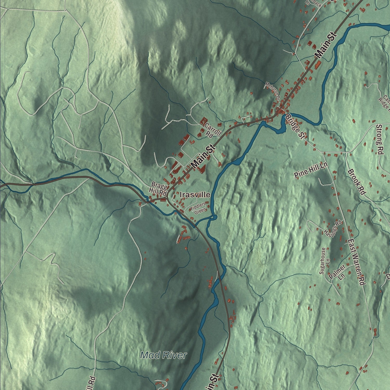 Street and neighborhood detail from the Waitsfield, Vermont map