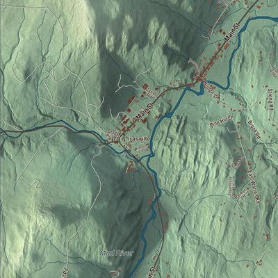 Street and neighborhood detail from the Waitsfield, Vermont map