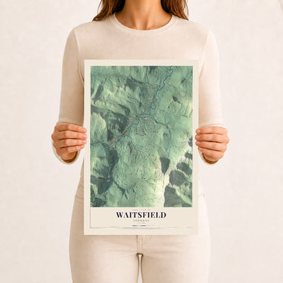 Waitsfield, Vermont map print - 12 x 18 archival matte print