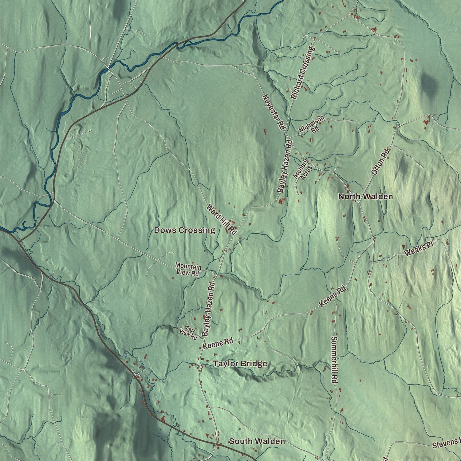 Street and neighborhood detail from the Walden, Vermont map
