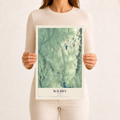 Walden, Vermont map print - 12 x 18 archival matte print