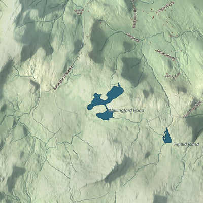 Terrain and local geography detail from the Wallingford, Vermont map