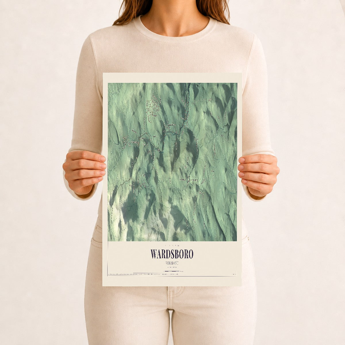 Wardsboro, Vermont map print - 12 x 18 archival matte print