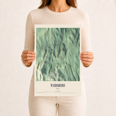 Wardsboro, Vermont map print - 12 x 18 archival matte print