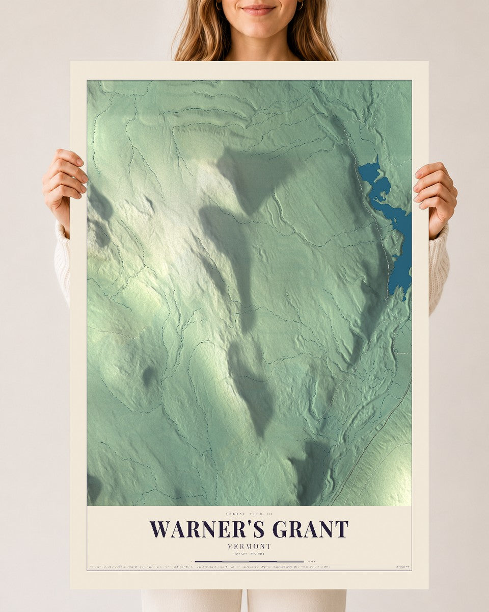 Warner's Grant, Vermont map print - 24 x 36 archival matte print