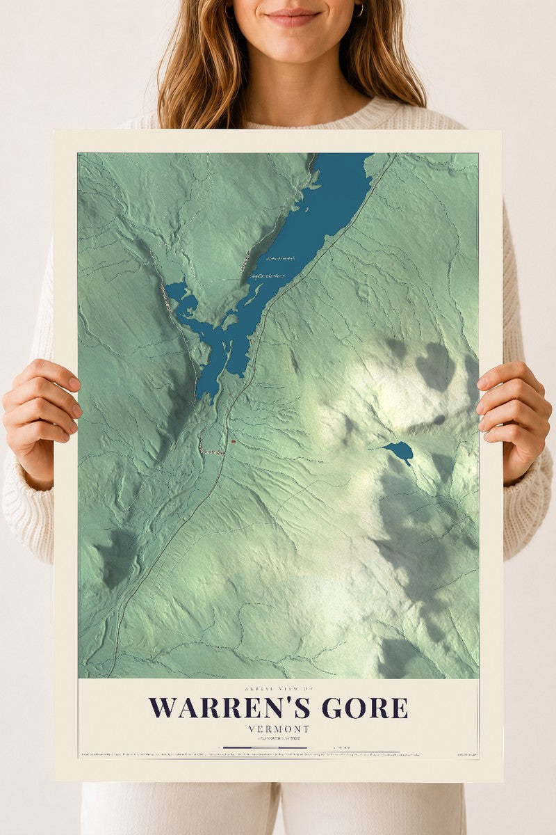 Warren's Gore, Vermont map print - 18 x 24 archival matte print