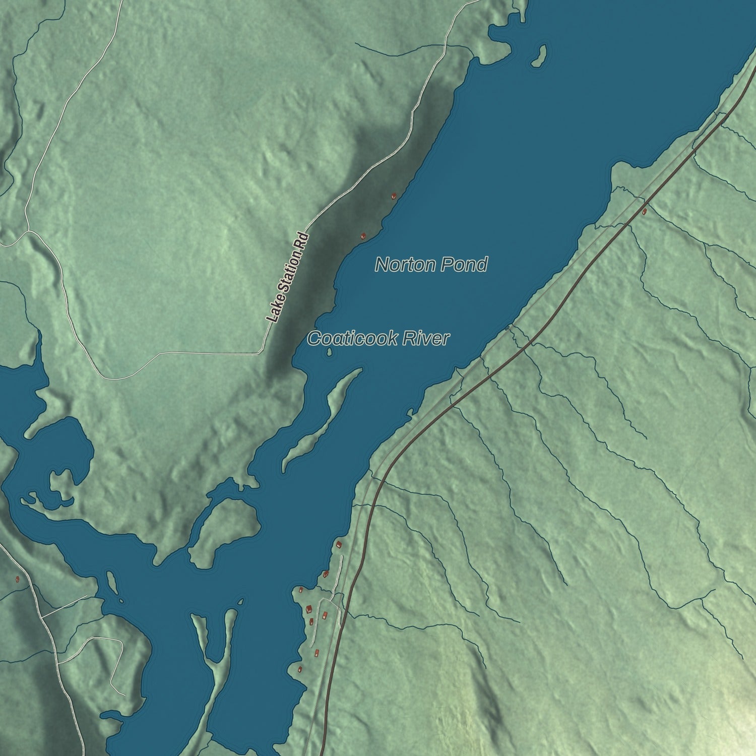 Terrain and local geography detail from the Warren's Gore, Vermont map