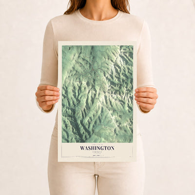 Washington, Vermont map print - 12 x 18 archival matte print
