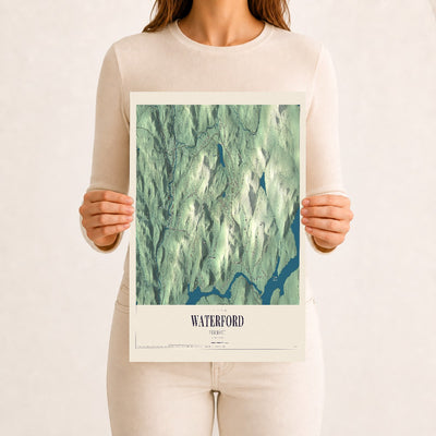Waterford, Vermont map print - 12 x 18 archival matte print