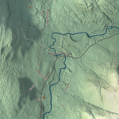 Street and neighborhood detail from the Waterville, Vermont map