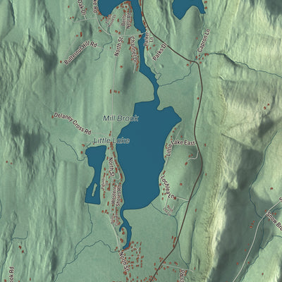 Terrain and local geography detail from the Wells, Vermont map