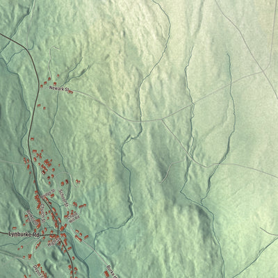 Terrain and local geography detail from the West Burke, Vermont map
