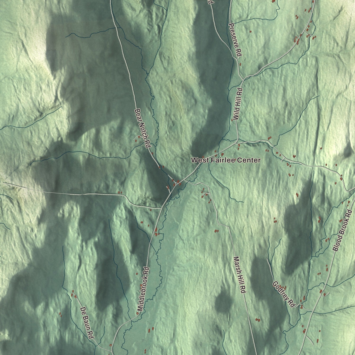 Street and neighborhood detail from the West Fairlee, Vermont map