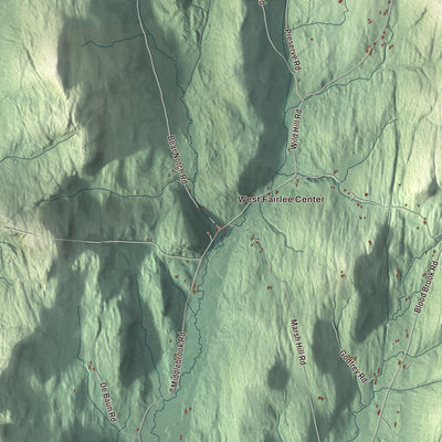 Street and neighborhood detail from the West Fairlee, Vermont map