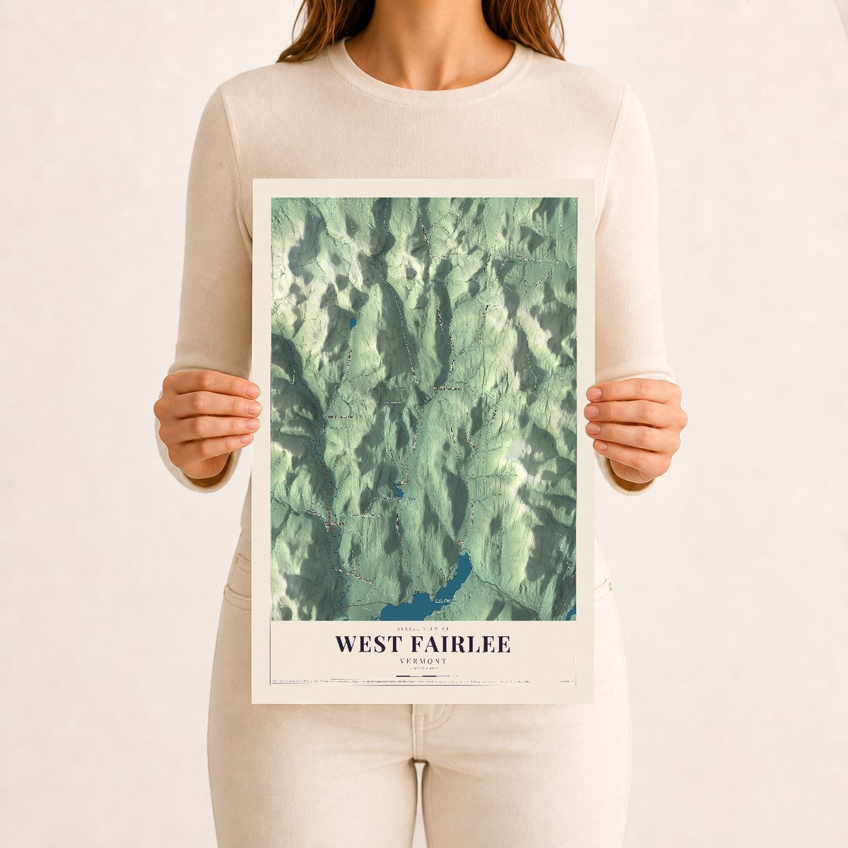 West Fairlee, Vermont map print - 12 x 18 archival matte print