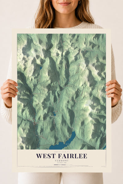 West Fairlee, Vermont map print - 18 x 24 archival matte print