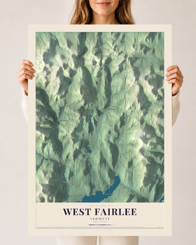 West Fairlee, Vermont map print - 24 x 36 archival matte print