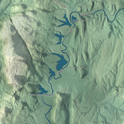 Terrain and local geography detail from the West Haven, Vermont map