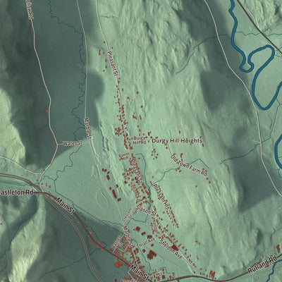 Street and neighborhood detail from the West Rutland, Vermont map