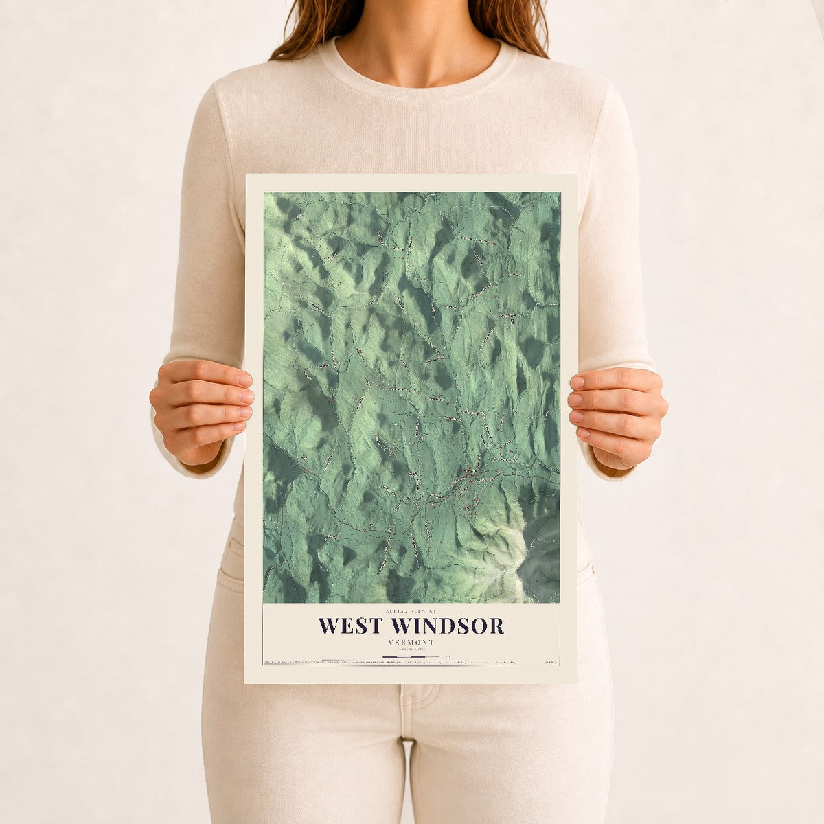 West Windsor, Vermont map print - 12 x 18 archival matte print