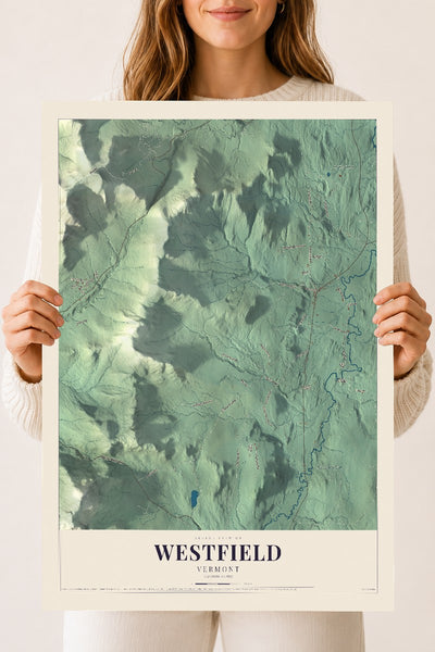 Westfield, Vermont map print - 18 x 24 archival matte print