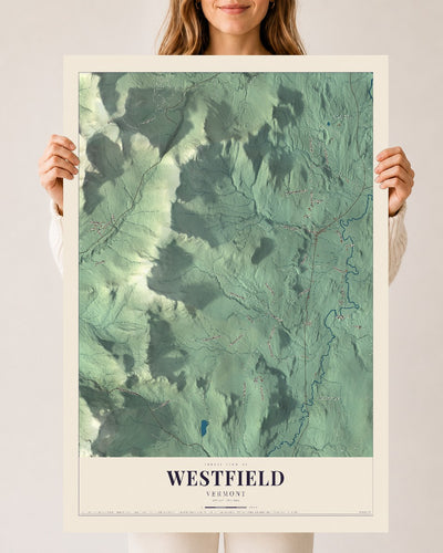 Westfield, Vermont map print - 24 x 36 archival matte print