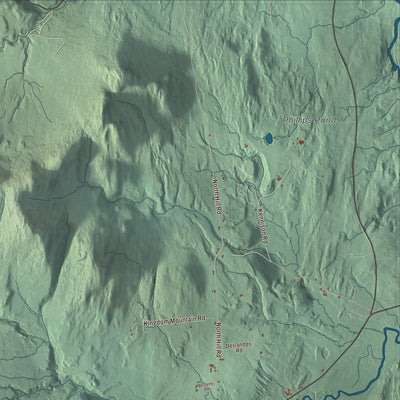 Terrain and local geography detail from the Westfield, Vermont map