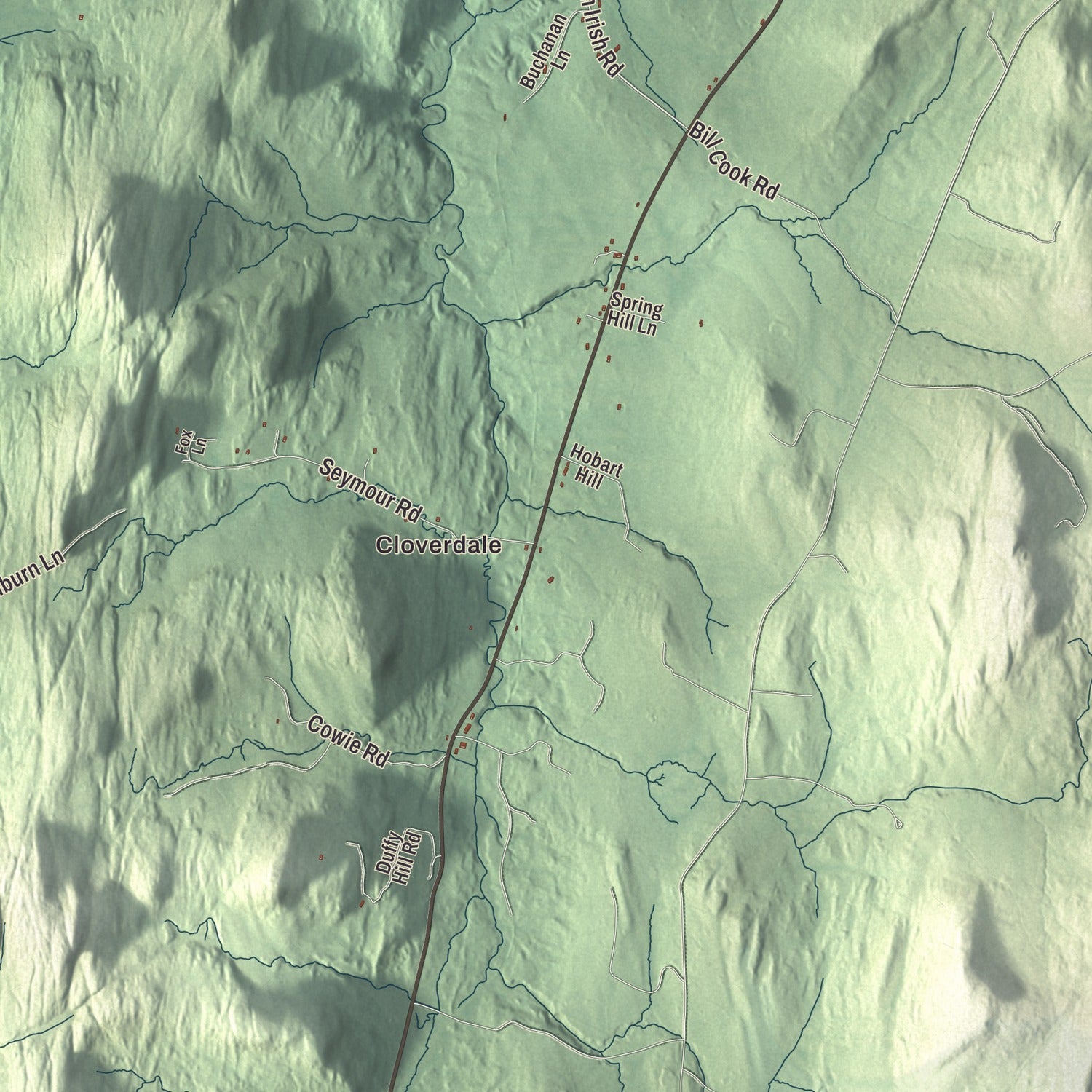 Street and neighborhood detail from the Westford, Vermont map