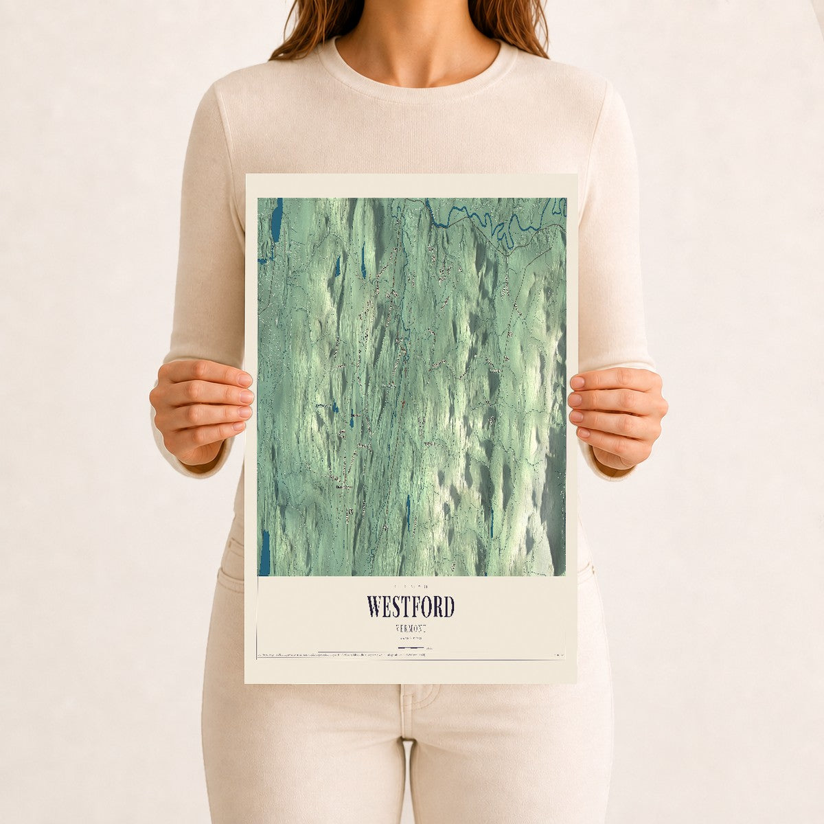 Westford, Vermont map print - 12 x 18 archival matte print