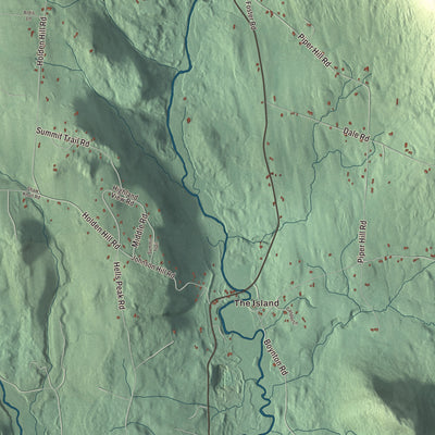 Street and neighborhood detail from the Weston, Vermont map