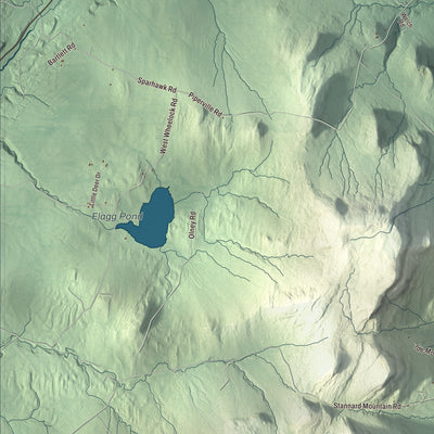 Terrain and local geography detail from the Wheelock, Vermont map