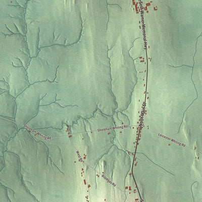 Street and neighborhood detail from the Whiting, Vermont map