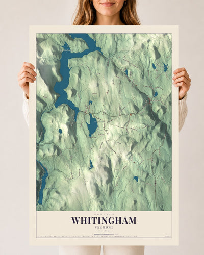 Whitingham, Vermont map print - 24 x 36 archival matte print