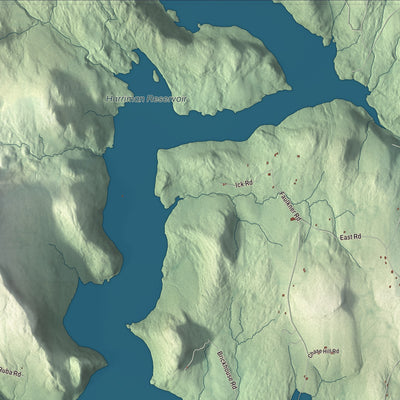 Terrain and local geography detail from the Whitingham, Vermont map