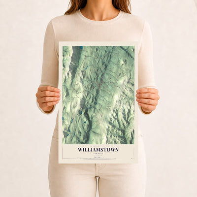 Williamstown, Vermont map print - 12 x 18 archival matte print
