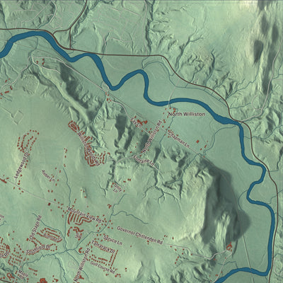 Street and neighborhood detail from the Williston, Vermont map