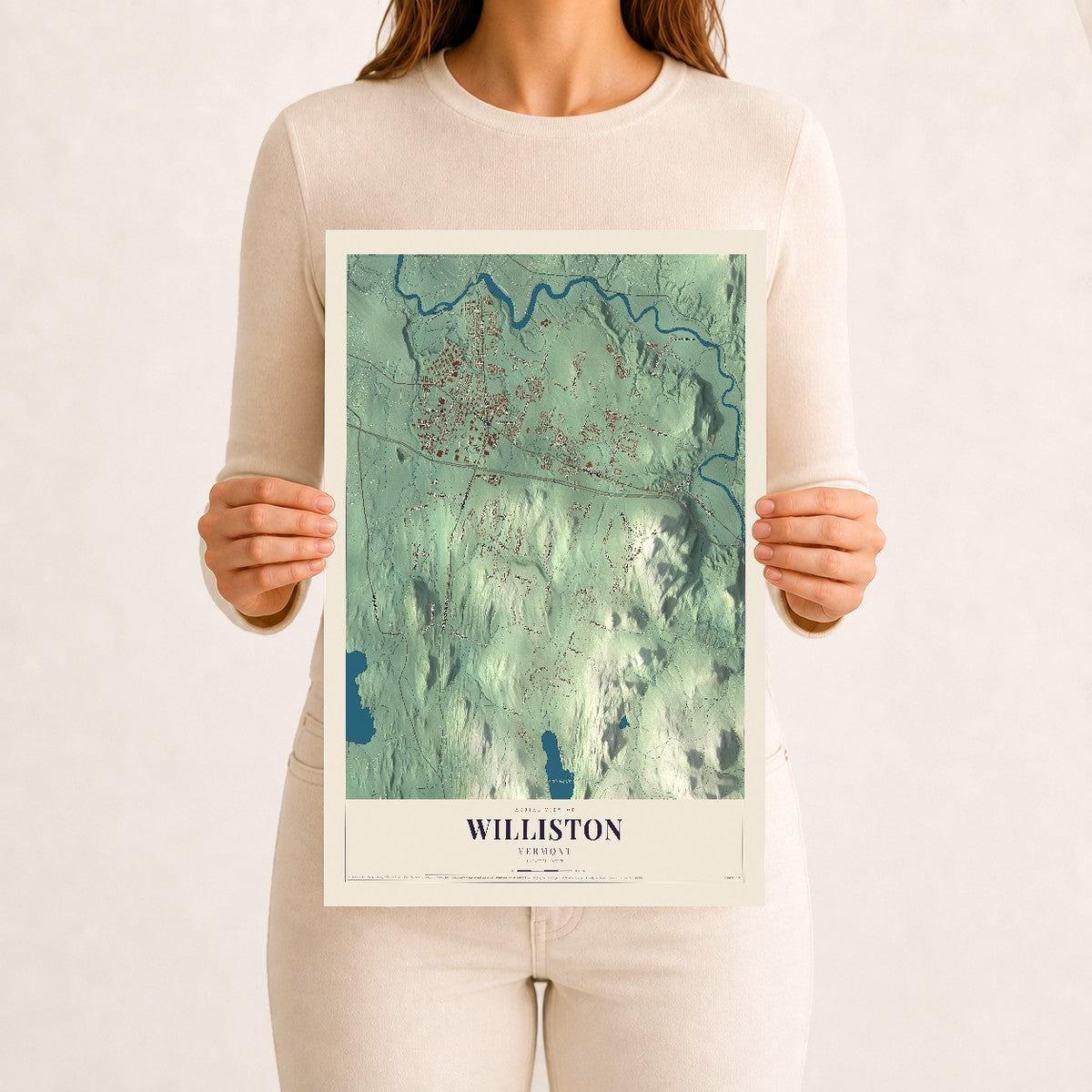 Williston, Vermont map print - 12 x 18 archival matte print