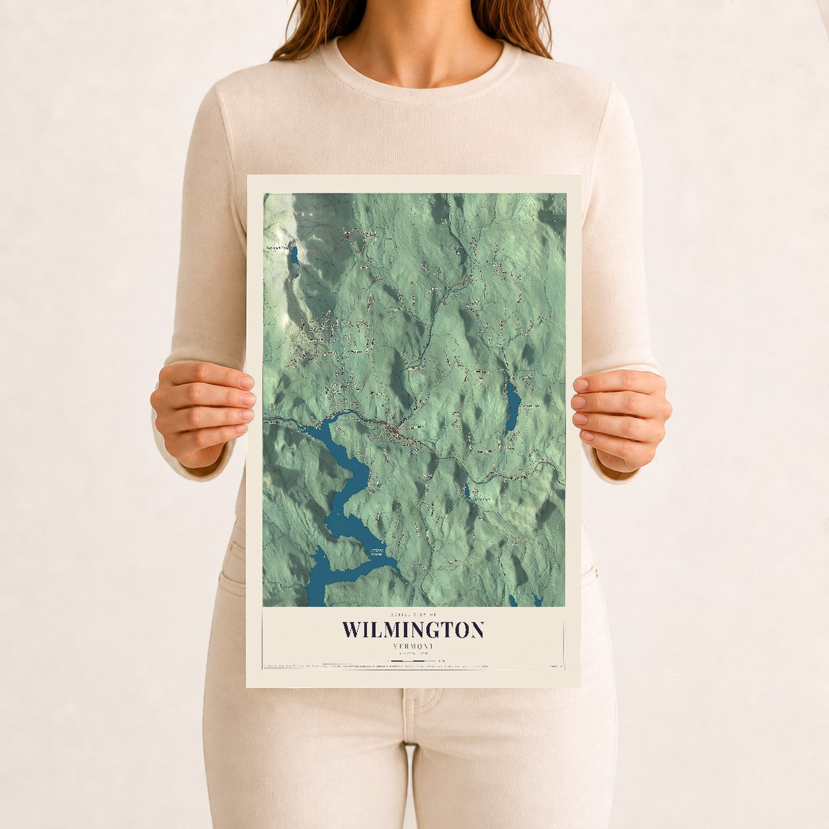 Wilmington, Vermont map print - 12 x 18 archival matte print