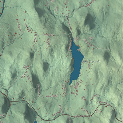 Terrain and local geography detail from the Wilmington, Vermont map