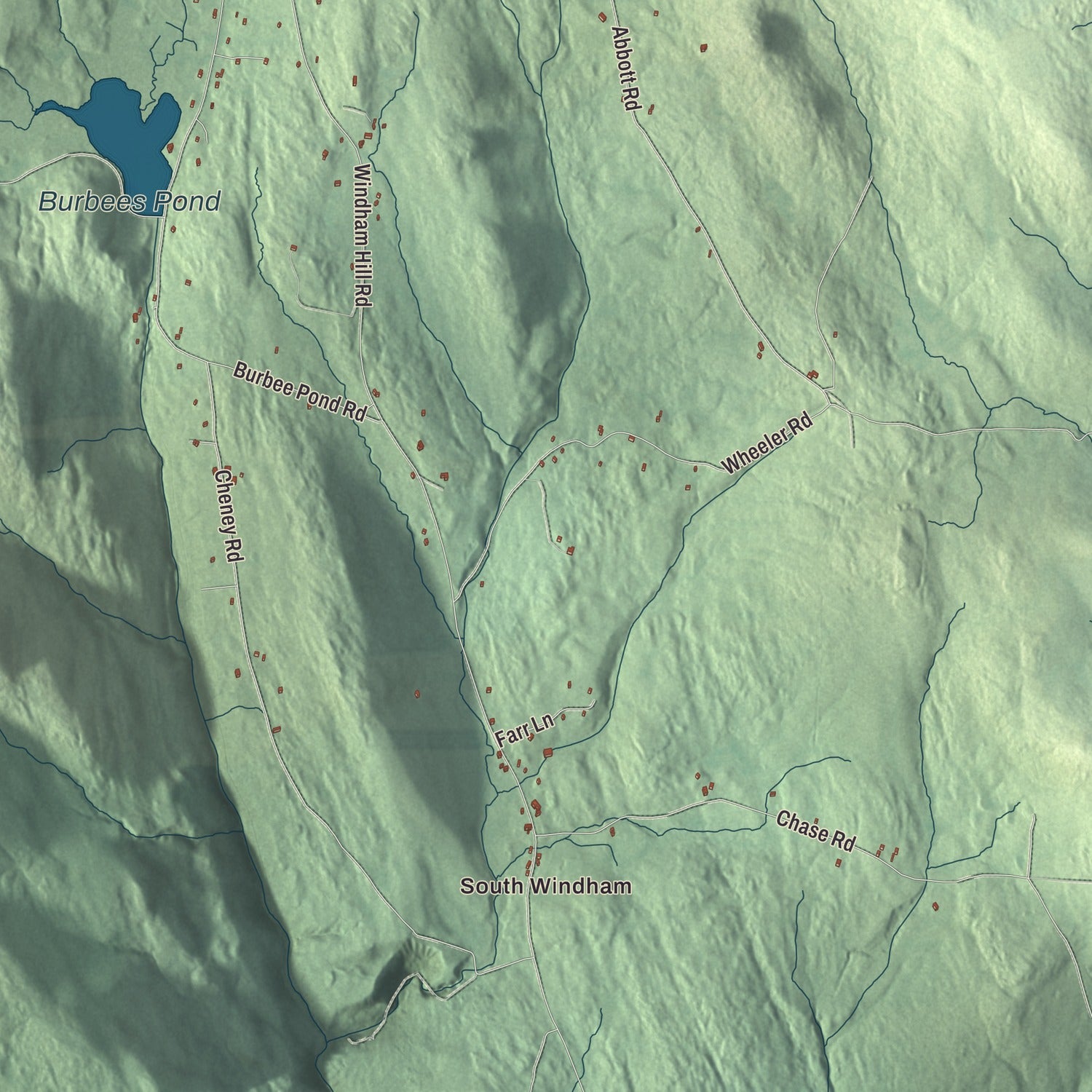Street and neighborhood detail from the Windham, Vermont map
