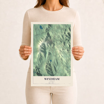 Windham, Vermont map print - 12 x 18 archival matte print