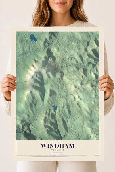Windham, Vermont map print - 18 x 24 archival matte print